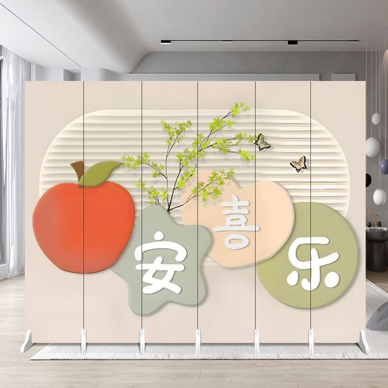 Screen partition cream style beauty salon small apartment persimmon persimmon bedroom office hotel live broadcast mobile folding