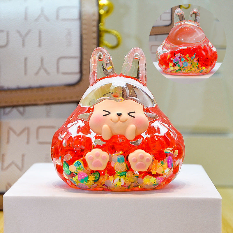 oversized three-dimensional quicksand KIKI shopping mall blind box figure desktop ornament car pendant DIY jewelry accessories