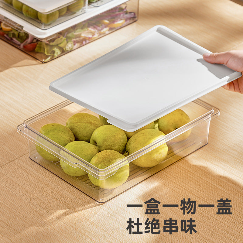 Food grade food frozen storage crisper refrigerator scene with lid transparent sealed storage box  new product