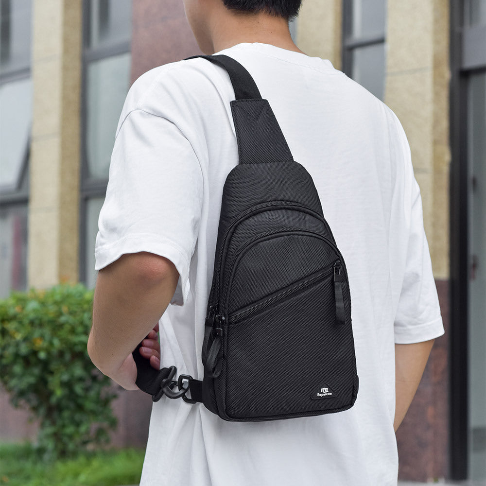 Outdoor breast bag men's and women's casual shoulder bag backpack travel bag men's Oxford cloth messenger bag men's high sense