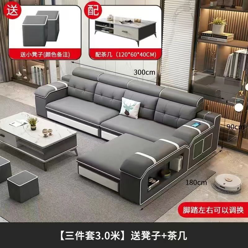 Modern minimalist cat-scratch resistant tech fabric sofa - removable & washable - living room modular furniture for all sizes