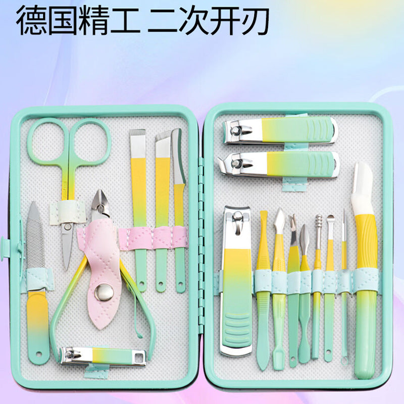 Stainless steel nail clipper set wholesale - nail trimmer & grooming kit - complete manicure set