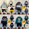 Kids' tracksuit: stylish and trendy boys' activewear set - korean style autumn/winter sweatshirt and pants for toddlers and young boys