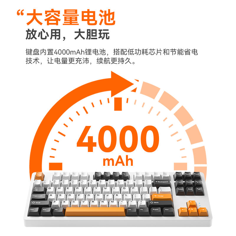 Viewsonic kc87pro custom mechanical keyboard - wireless bluetooth tri-mode, side-printed 87-key layout, pc gaming