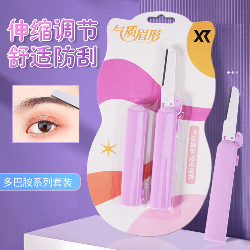 Shurmei retractable safety eyebrow razor - women's precision micro-blading kit for beginners - anti-scratch eyebrow shaving tool set - wholesale