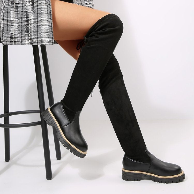autumn new arrival: women's over-the-knee boots for cross-border e-commerce, plus sizes available. wholesale price: $0.67. dropshipping available for  and