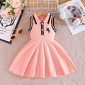 Children's clothing baby girl white sleeveless dress spring summer small horse embroider pattern vest