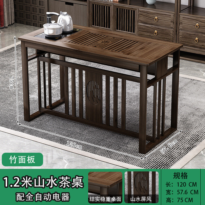 Balcony tea table and chair combination New Chinese-style office household small apartment Kung Fu tea table Boiling water integrated tea making table