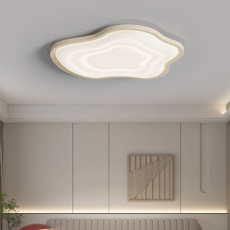 Wabi Sand Cream Wind Walnut Pattern Ceiling Light Medium Ancient Living Room Light Cloud Bedroom Room Eye Protection Light Hall Light