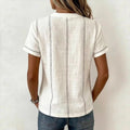 independent station  summer loosecasual popular printed button stand collar short-sleeved women's shirt