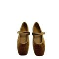 Za retroniche style round toe gold mary jane shoes women's single shoes 2026 spring shallow mouth gentle late ballet shoes scoop