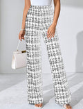 2025 summer european and american cross-border amazon hot-selling women's fashion casual plaid print trousers