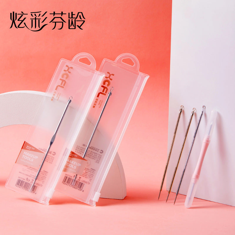 Keqi golden acne needle stainless steel t-zone care acne squeeze acne double-ended acne removal portable cross-border hot sale