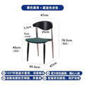 Black backrest + velvet navy blue seat cushion