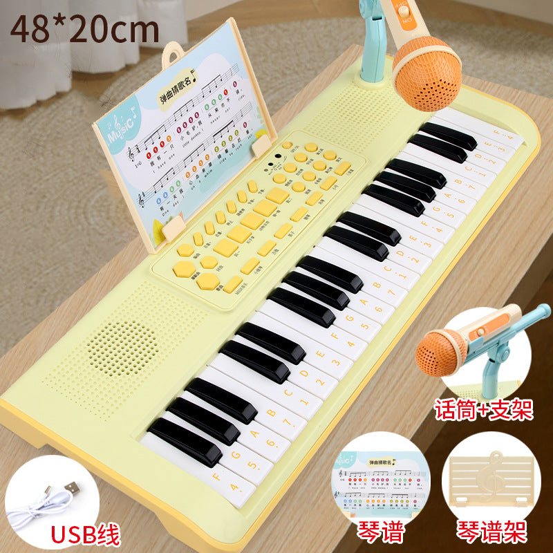 New beginner-friendly electronic keyboard for kids - multifunctional with microphone, perfect for home use and piano instrument play
