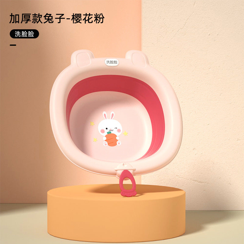 Thickened kids foldable washbasin baby washbasin for home baby foot wash pp basin kids wash basin