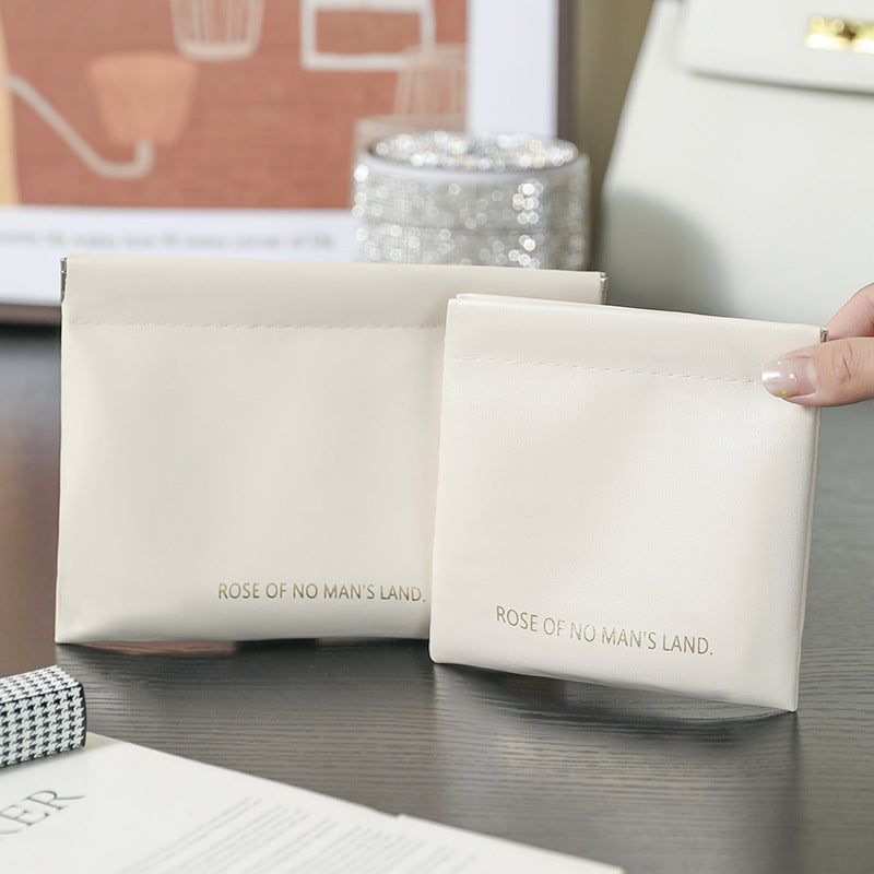 Automatic closure, shrapnel storage bag, data cable, earphone, portable storage bag, going out, cosmetics, cosmetic bag mouth, red envelope.