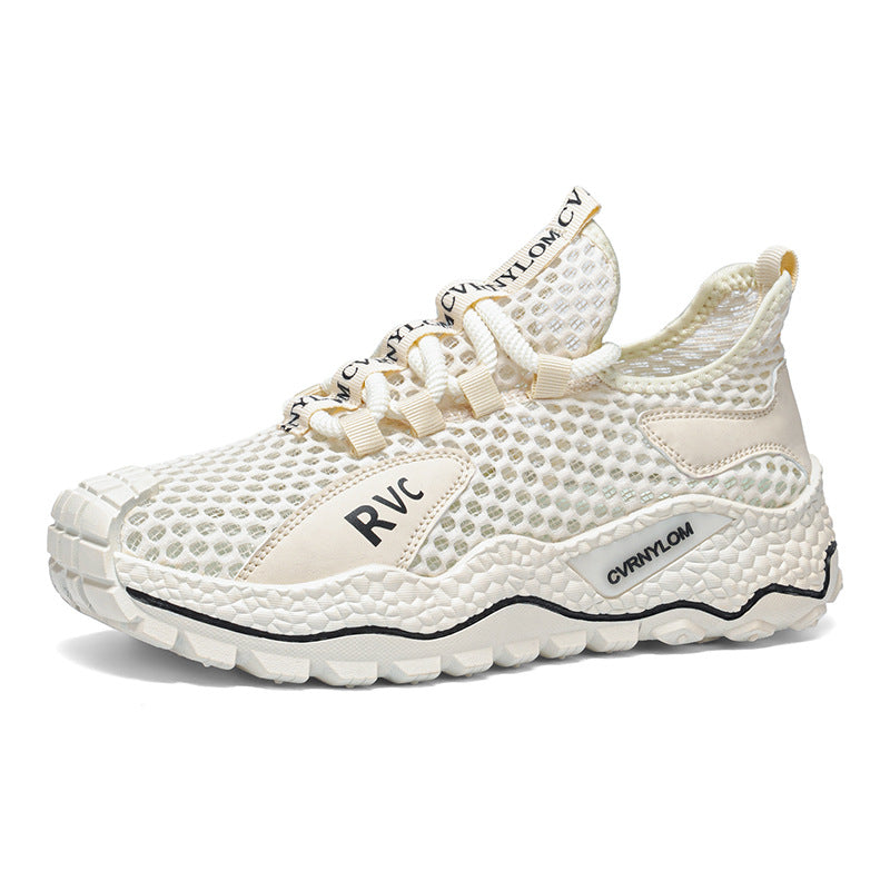 Men's shoes 2026 summer new breathable anti-odor hollow mesh lightweight versatile anti-slip casual sports trendy shoes