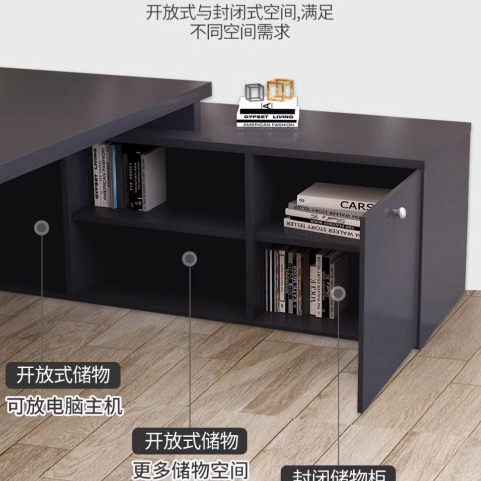 Minimalist modern office furniture desk and chair set - executive manager's desk, ceo desk, boss desk