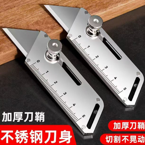 Multifunctional Stainless Steel Tool Holder Thickened Heavy Duty All Steel Wallpaper Paper Cutting Knife Tool Large Industrial Durable Utility Knife