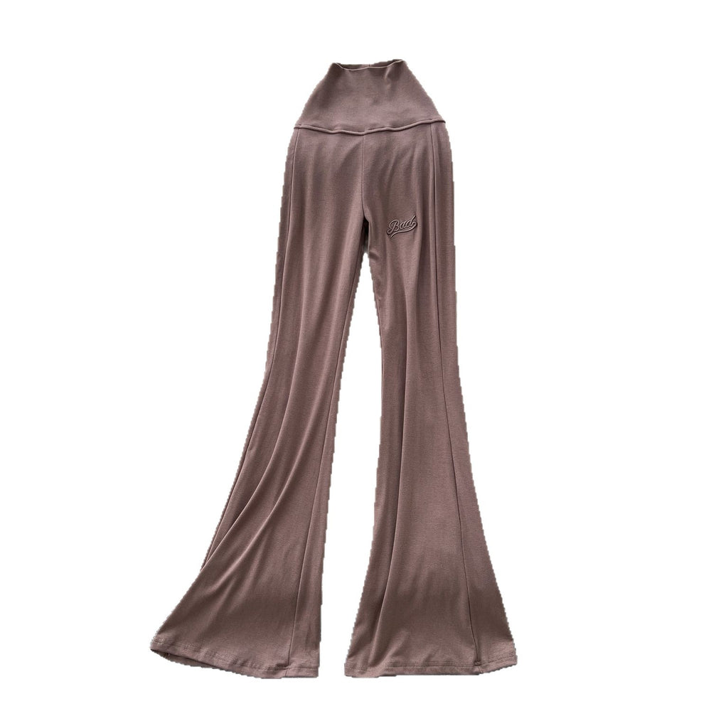 European and american ins wear women's autum relaxed casual high waist silm hip pants sports yoga flared pants