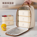 304 stainless steel compartment lunch box microwave heating lunch box office workers and students bringing meals multi-layer lunch box