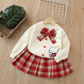 Girls' knitted sweater cardigan set - new autumn  collection: cute cartoon design for little girls