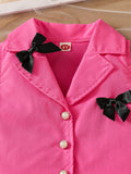 hot-selling  export fashion two-piece set: sweet & cool vest with bow and a-line skirt