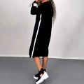 fall/winter new arrival: cross-border european and american style casual turtleneck long sleeve dress for women
