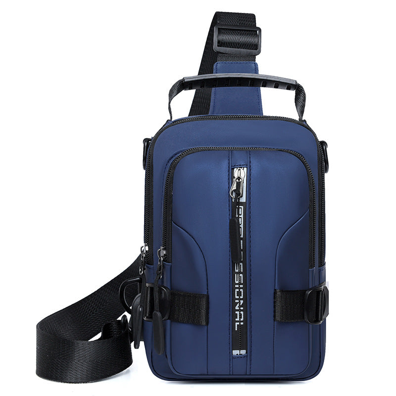 Breast bag 2025 new business commuter messenger bag men's trend simple handbag large capacity lightweight shoulder bag