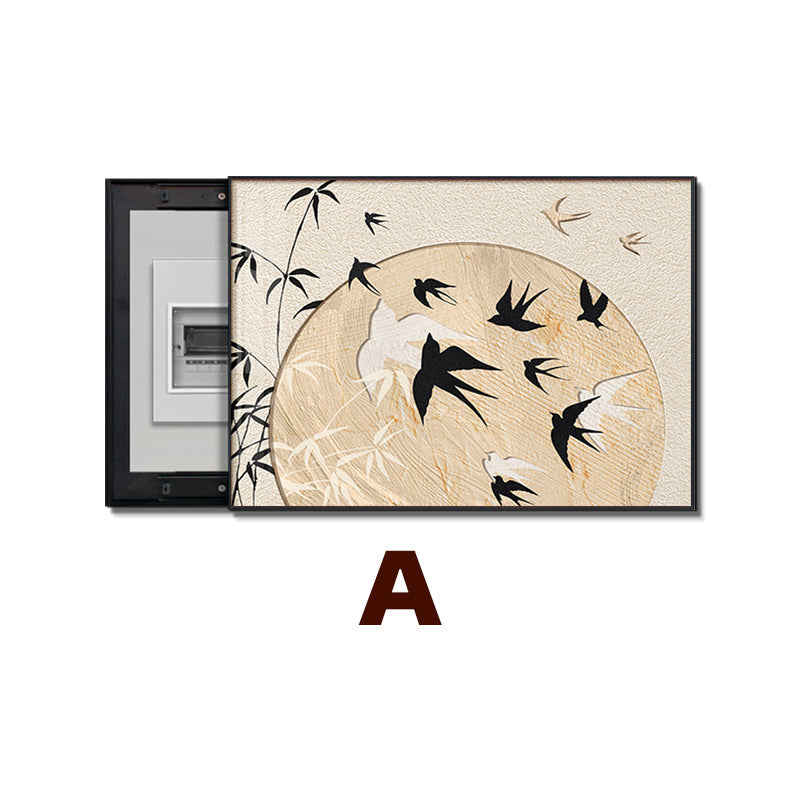 French medieval style meter box decorative painting premium living room room cover dining room distribution box cover ugly hanging painting