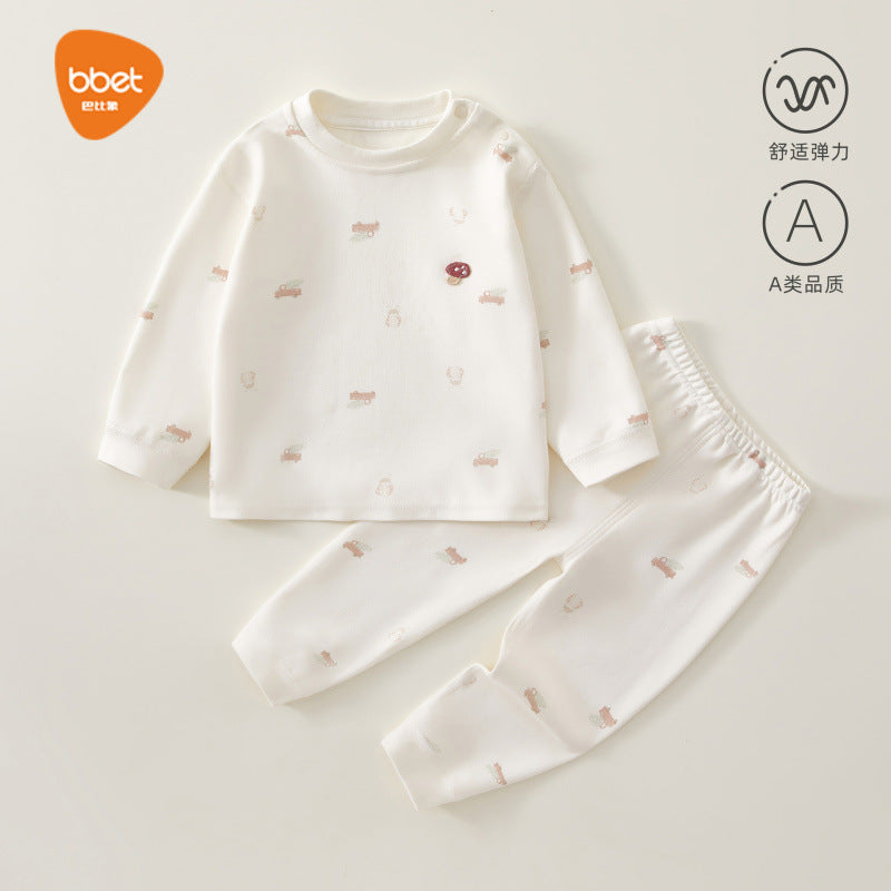 Babibele baby thermal underwear set - autumn/winter kids' pure cotton warm separates - baby underwear set