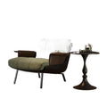 Designer light luxury italian minimalist mid-century wabi-sabi style high-end single sofa