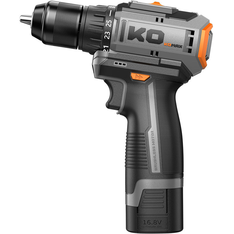 Brushless electric drill small steel cannon double speed rechargeable impact drill lithium electric hand drill industrial grade multi-function mini pistol