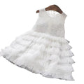 korean style summer girls' lace dress, kids' tank dress, princess tulle dress, baby tutu cake dress
