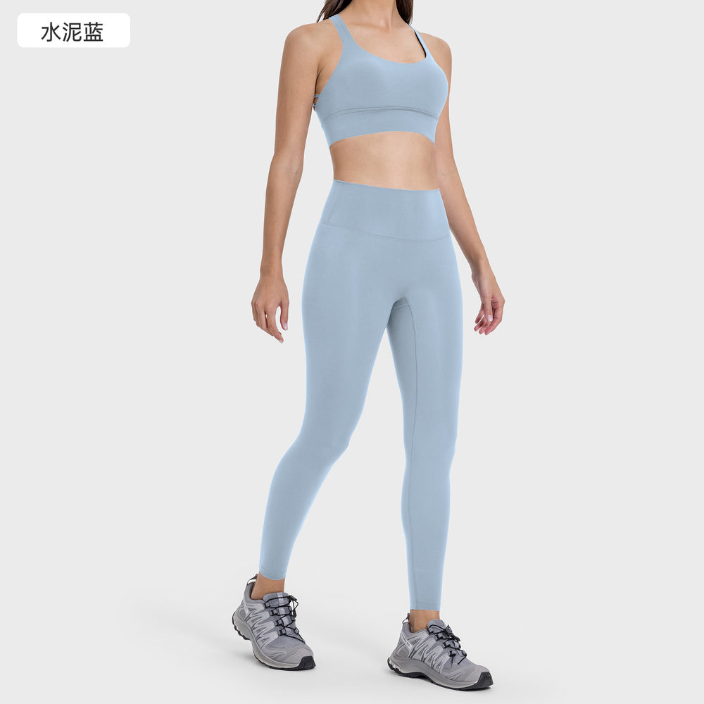 Pilates yoga suit women's cross back push up bubble wrap sports intimates naked hip lifting yoga fitness pants