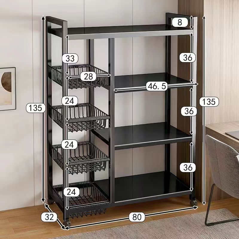 Kitchen vegetable basket floor-standing storage rack multi-layer storage vegetable and fruit storage rack multi-functional vegetable storage basket