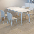 Nordic pure white slate dining table and chair for home small apartment pure black normcoreaccessible luxuryclassy sense new arrival pure black dining table