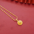 Wholesale cross-border middle eastern polished ball design gold-plated necklace, pendant, earrings, and ring three-piece jewelry set