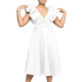 D383 independent station export women's clothing  new deep v neck sexy large swing banquet dress dress fashion dress