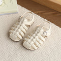 Girls' sandals: new  summer collection - closed-toe roman sandals, breathable and non-slip beach shoes for little girls, kids' footwear