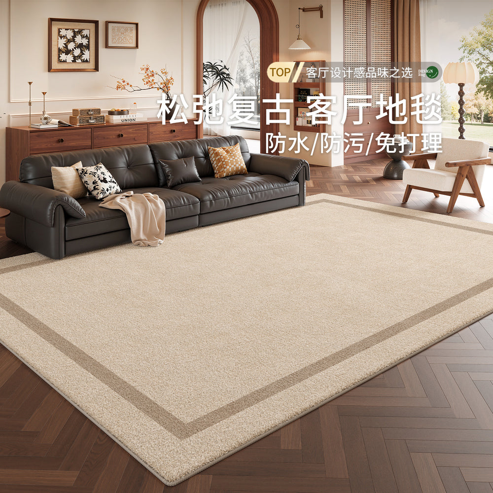 Medieval style carpet living room 2026 new arrivalfrenchretrocasual sofa blanket bedroom waterproof washable and wipeable floor mat