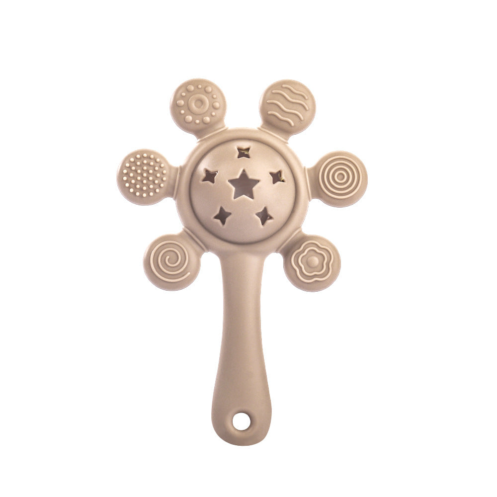 Cross-border new products baby silicone palm rattle toothpaste food grade silicone imitation eating hand toys baby grinding teeth toys