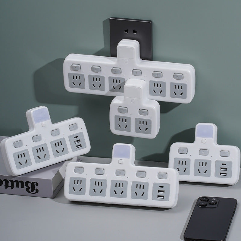 Authentic socket converter multi-outlet panel wireless power strip usb multi-function plug