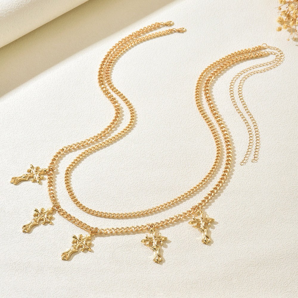 Cross pendant waist chain wholesale european and american cross-border personalized jewelry for women multi-layered design sexy body chain