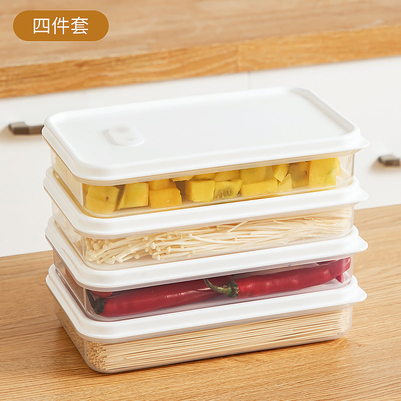 Kitchen Food Refrigerator Storage Box Transparent Sealed Fruit Food Fresh-keeping Box Food Grade Plastic Japanese Bento Box
