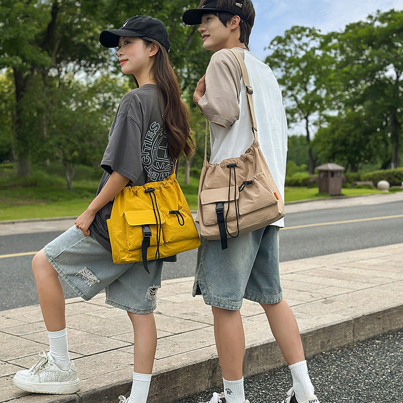 Foreign trade nylon bag women's large capacity 2025 new summer versatile shoulder messenger bag niche commuter tote bag