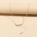 Wholesale alloy pendants - european & american cross-border jewelry - high-end wheat ear tassel adjustable necklace - women's leaf clavicle chain