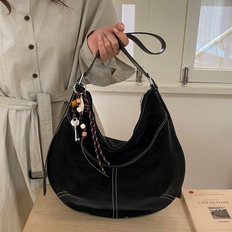 casual large capacity bag women's 2026 spring new trendy ladies' underarm bag versatile large capacity crossbody bag
