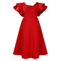 D510  independent station  summer new ruffles high waist a-line skirt banquet party export dress